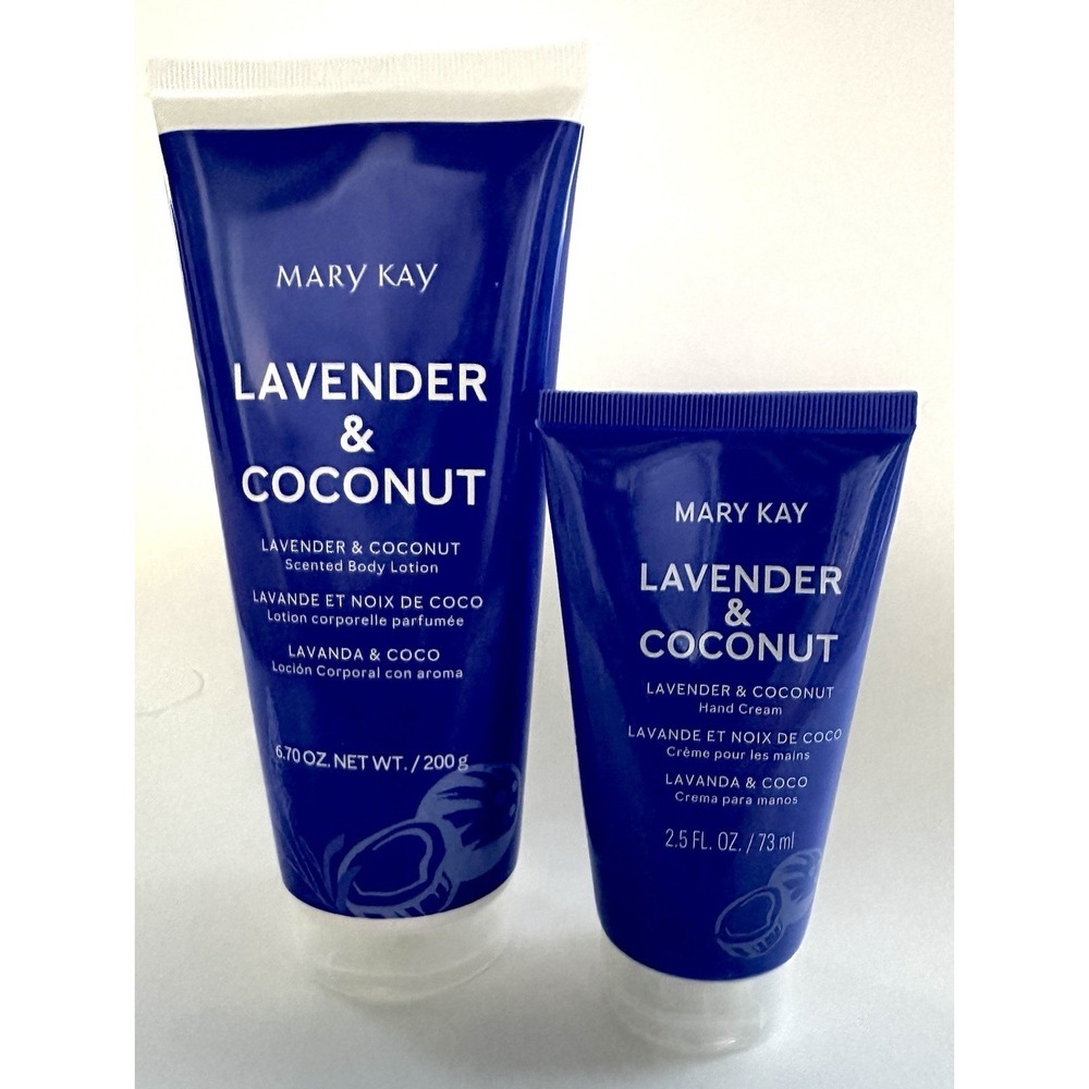 (2 Pc Set) MARY KAY LAVENDER & COCONUT SCENTED BODY LOTION & HAND CREAM